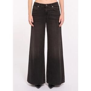 VIAVIA Low and Baggy Jeans Berlin Black Size 32 Made in Italy $258 MSRP